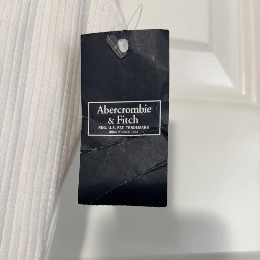 NWT Abercrombie & Fitch White Ribbed Bodysuit - Picture 5 of 6